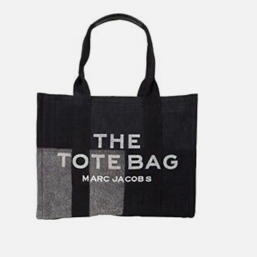 Marc Jacobs Black / Gray Denim Large Tote